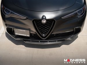Alfa Romeo Stelvio Carbon Fiber Front Bumper Flaps - Quadrifoglio